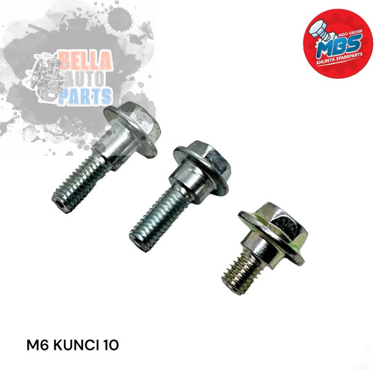 HIP BOLT Fender Bolt M6 Bolt 10 ยาว 1.5 ซม.2 ซม.2.5 ซม.m6x15 6x20 m6x25 รถมอเตอร์ไซด์ติดตั้ง bolt