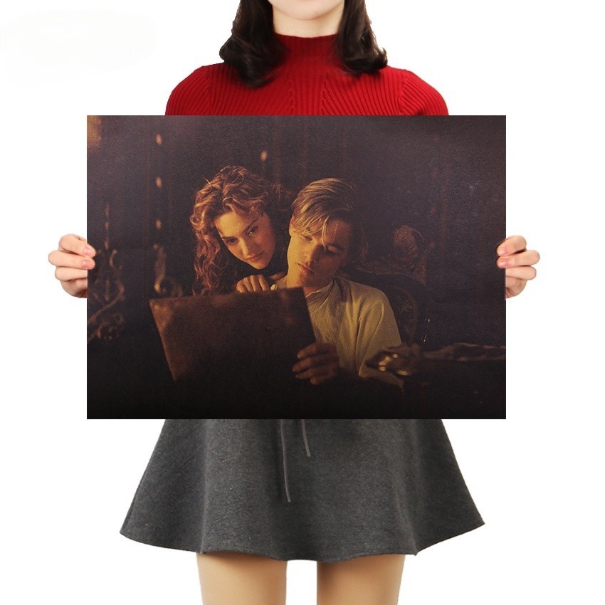 Titanic Retro สไตล ์ กระดาษคราฟท ์ โปสเตอร ์ สําหรับตกแต ่ งผนัง 51.5 X36ซม