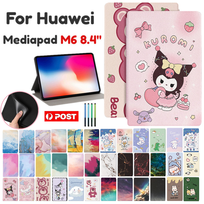 สําหรับ Huawei Mediapad M6 8.4 2019 เด็ก ลายการ์ตูนน่ารัก หนัง + TPU แฟชั่น พลิกตั้งได้ เคสป้องกันแท็บเล็ต