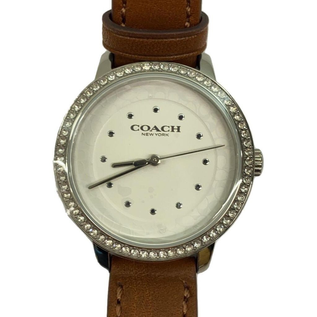 Coach WH wht A O R 5 Wrist Watch leather Women Direct from Japan Secondhand