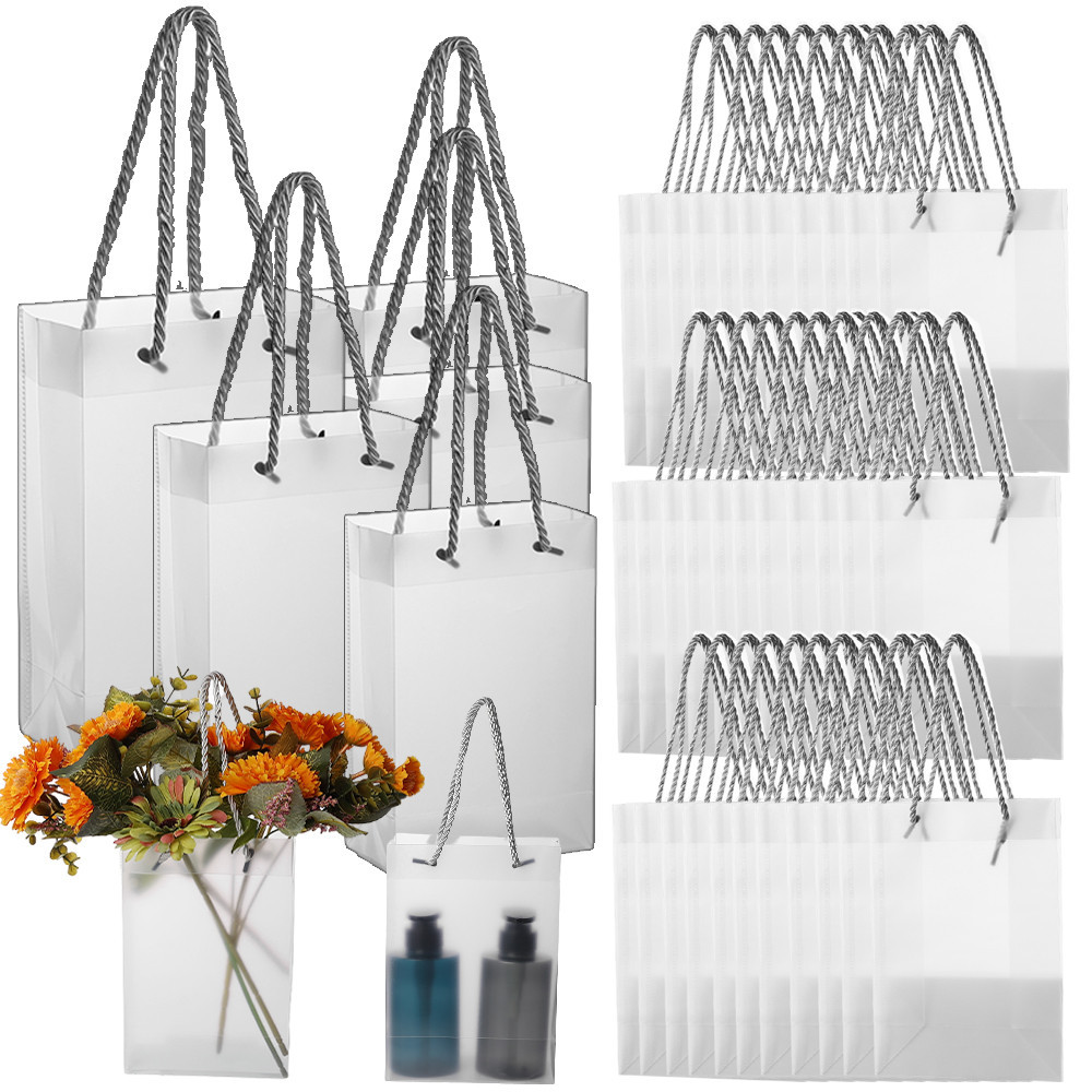 ถุงของขวัญพีวีซีใส-ถุงบรรจุของขวัญกันน้ํา-กระเป๋า ลอต-กระเป๋าถือสําหรับวันเกิดงานแต่งงานคริสต์มาส