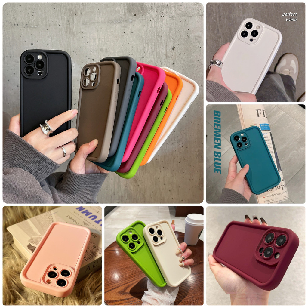 สําหรับ iPhone Xs Max Xr/iPhone 7 8 Plus 6 6S Plus สีทึบ Candy Liquid ซิลิคอนนุ ่ มปกหลัง