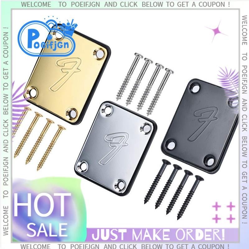 Poeifjgn70S 4-Bolt จานคอกีตาร์พร้อมสกรู