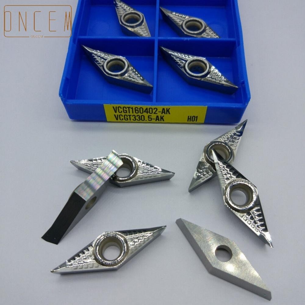 【Final Clear Out】VCGT160402-AK Insert Carbide For Semi-finishing High-quality Steel 10pcs/box
