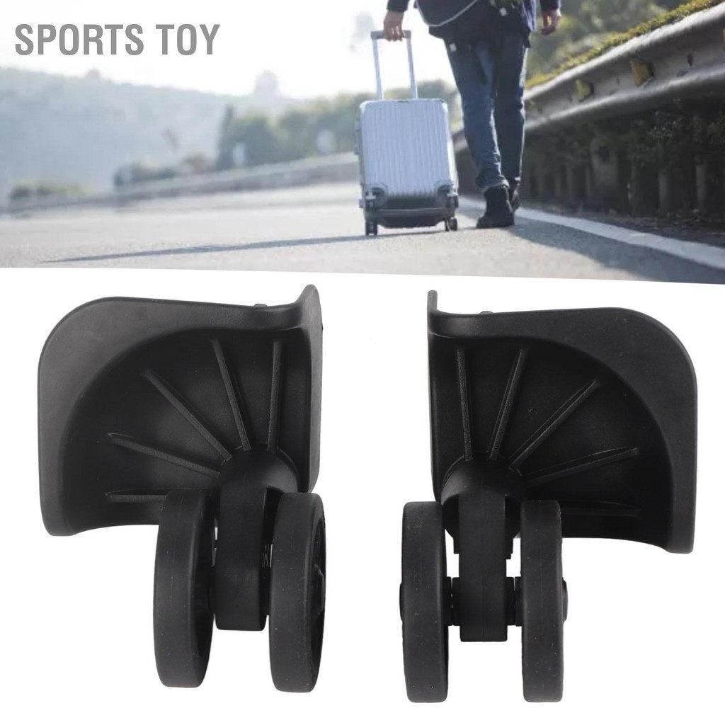 Sports Toy 1 คู่สีดำกระเป๋าเดินทางล้อเลื่อน Universal ล้อไนลอนสำหรับซ่อมเปลี่ยน