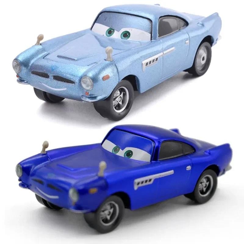Pixar Car 2 Lightning McQueen Finn McMissile Luigi Guido นายอําเภอ Mater Flo Diecast โลหะรุ ่ นรถ