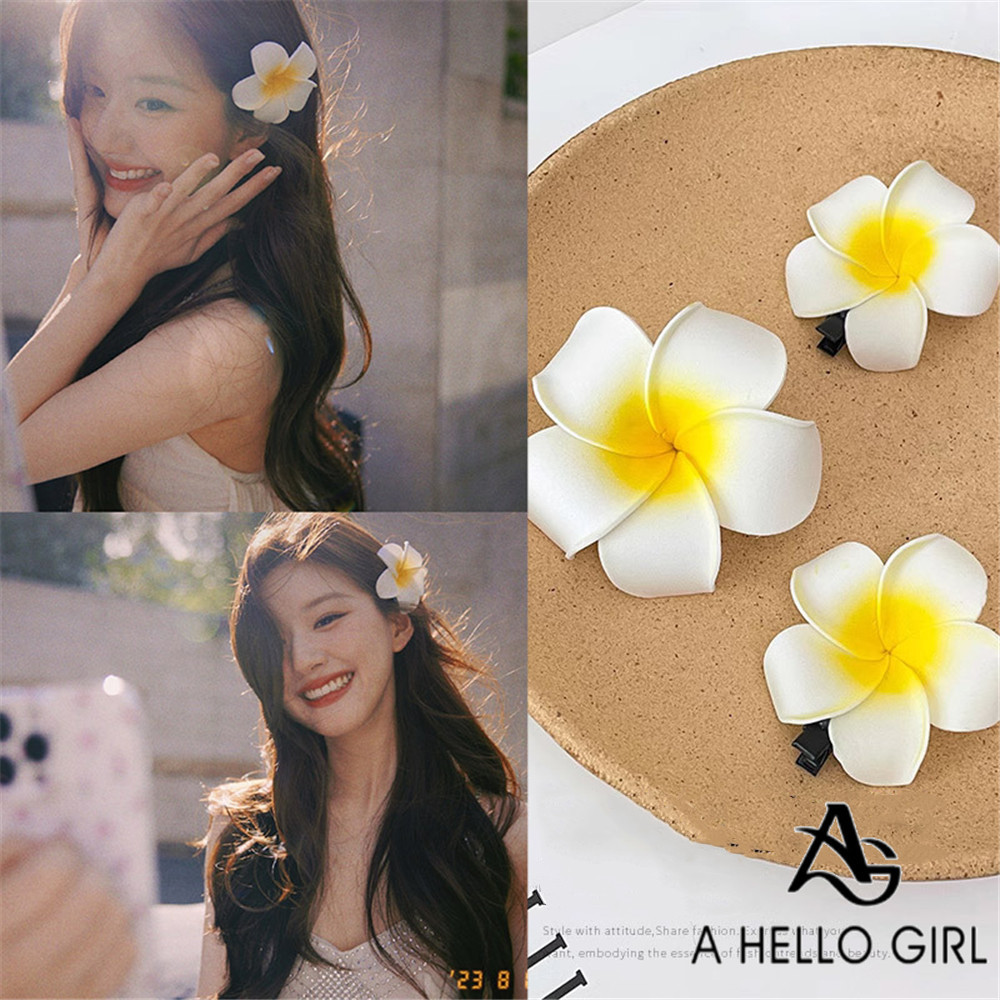 5/7/9 ซม.ชายหาดและริมทะเลประดิษฐ์หัวดอกไม้ Plumeria Hairpin ท่องเที่ยววันหยุด Headwear