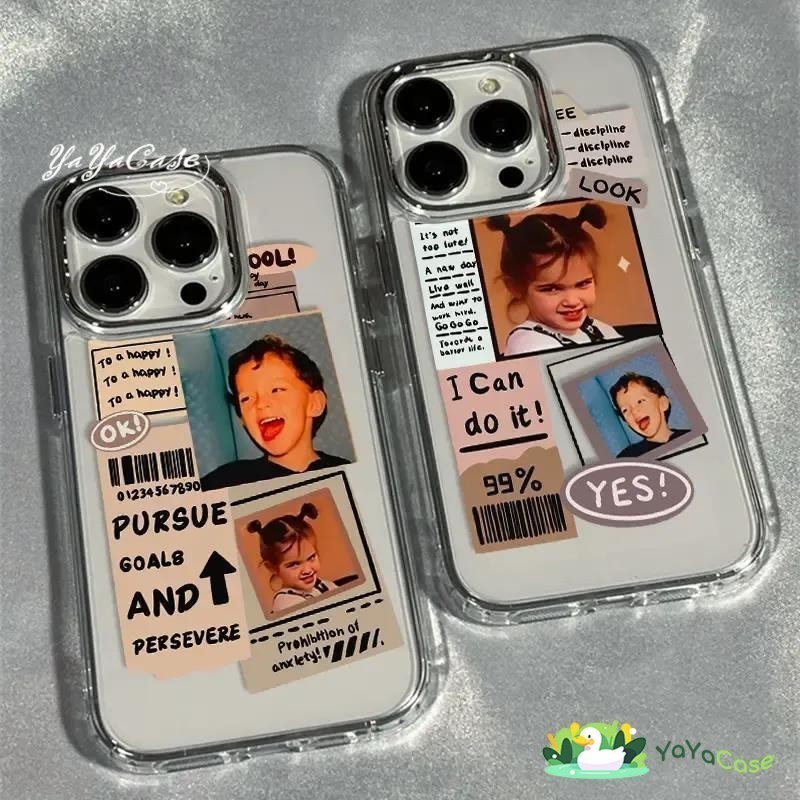 สำหรับ iPhone11 13 Funny Case FOR เคสไอโฟน14 15 12 pro max 7 8 14 15 Plus X XR XS Max เด็กซน รุ่น TPU โปร่งใส SOFT เคส