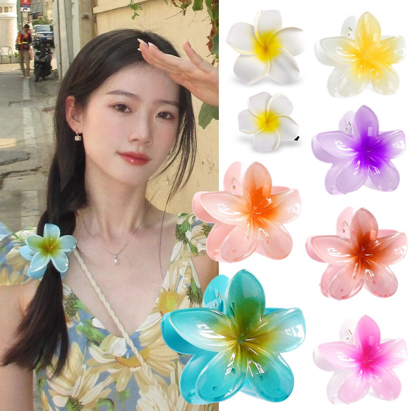 กิ ๊ บติดผมกลีบดอกไม ้ เรซินลําลองสําหรับสุภาพสตรี