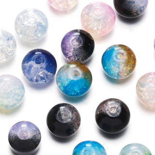 ลูกปัดแก้วรอยแตกสีสัน10มม.20/50ชิ้นสำหรับDIYสร้อยคอ-สร้อยข้อ…