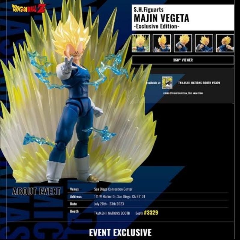 🎉 NEW Majn Vegeta SDCC 2023 Exclusive Event Edition SHF Figuarts S.H.Figuarts Dragonball Bandai ดราก้อนบอล #Yaikyo
