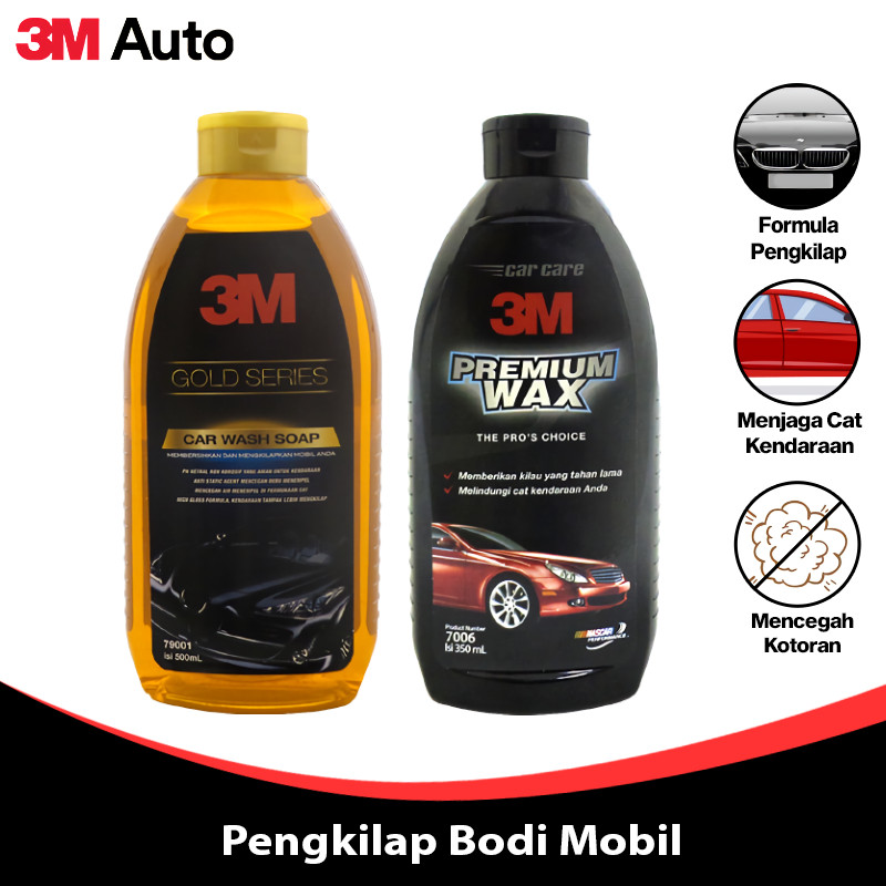 3M Auto CAR WASH SOAP และ Shine Liquid CAR WASH SOAP และ Premium Liquid Wax CAR Body Shine 2X-CMB-3M