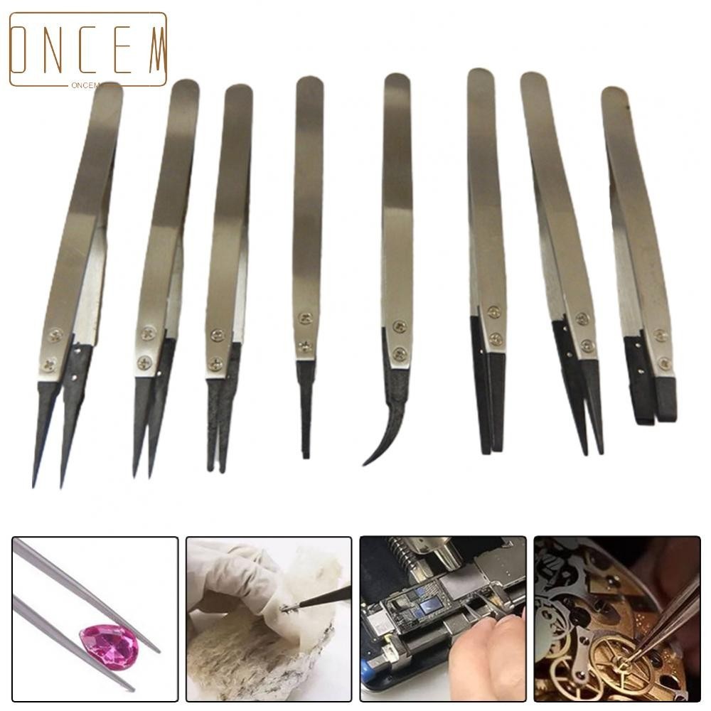 【Final Clear Out】Practical Tweezer Tweezers ESD-259 ESD-259A ESD-2A ESD-7A Grey 116-130mm