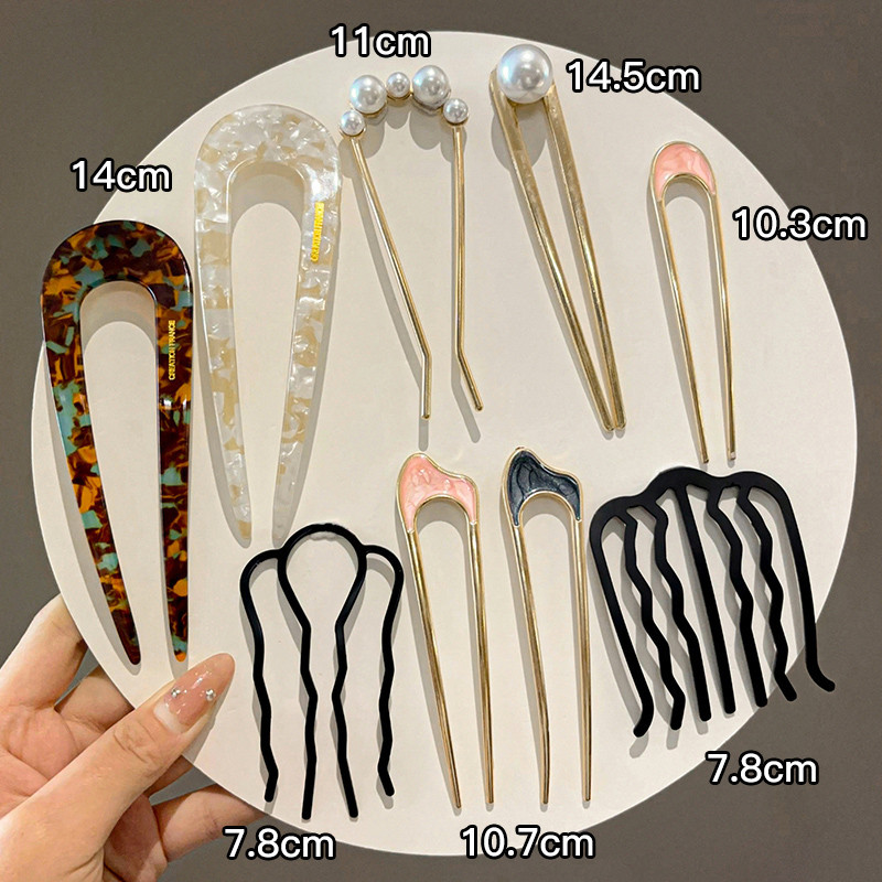 2024 ใหม ่ กิ ๊ บรูปตัว U กิ ๊ บติดผมผู ้ หญิงระดับไฮเอนด ์ กิ ๊ บติดผมสไตล ์ โบราณ - รูปที่ 6