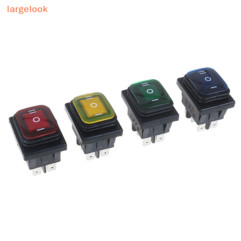[largelook ] 1pc 30A/250V 6Pin กันน ้ ําอัตโนมัติเรือสลับโยกสวิทช ์ LED 12V 220V