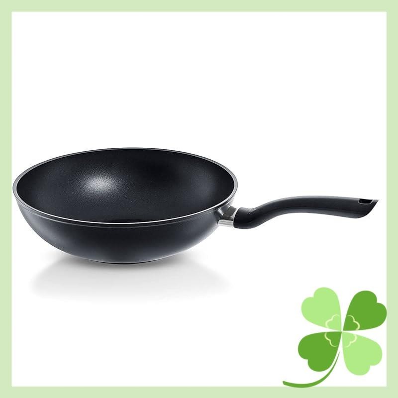Fissler Wok 28cm Senit IH Wok, gas flame/IH compatible [Authorized for sale in Japan] 045-801-28-100-A Black
