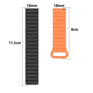 ซิลิโคนแม่เหล็ก 18 มม.สําหรับ Garmin Venu 4 3s 41 มม.2s Forerunner 255s 265s Vivoactive4s Vivomove3s