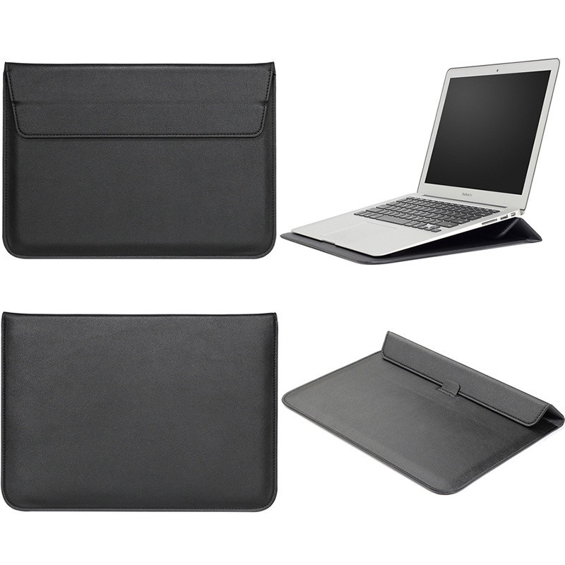 PU Leather Laptop Sleeve Bag 11 12 13 14 15 16.2 inch For Macbook iPad Air Pro Huawei Matebook HP Asus Notebook Case wit