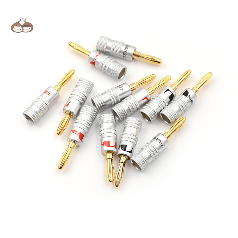 Bef 12 ชิ ้ น Golden Nakamichi ลําโพง Banana Plug Connector อะแดปเตอร ์ ตัวเชื ่ อมต ่ อ TH