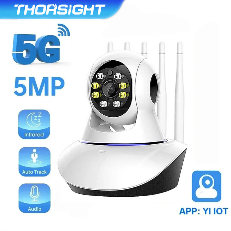 1080P กล้องวงจรปิด360wifi 5MP 2.4G/5G ดูผ่านมือถือ 5ล้านพิกเซล กล้องไร้สาย กล้องวงจรปิดไร้สาย กล้องรักษาความปลอดภัย