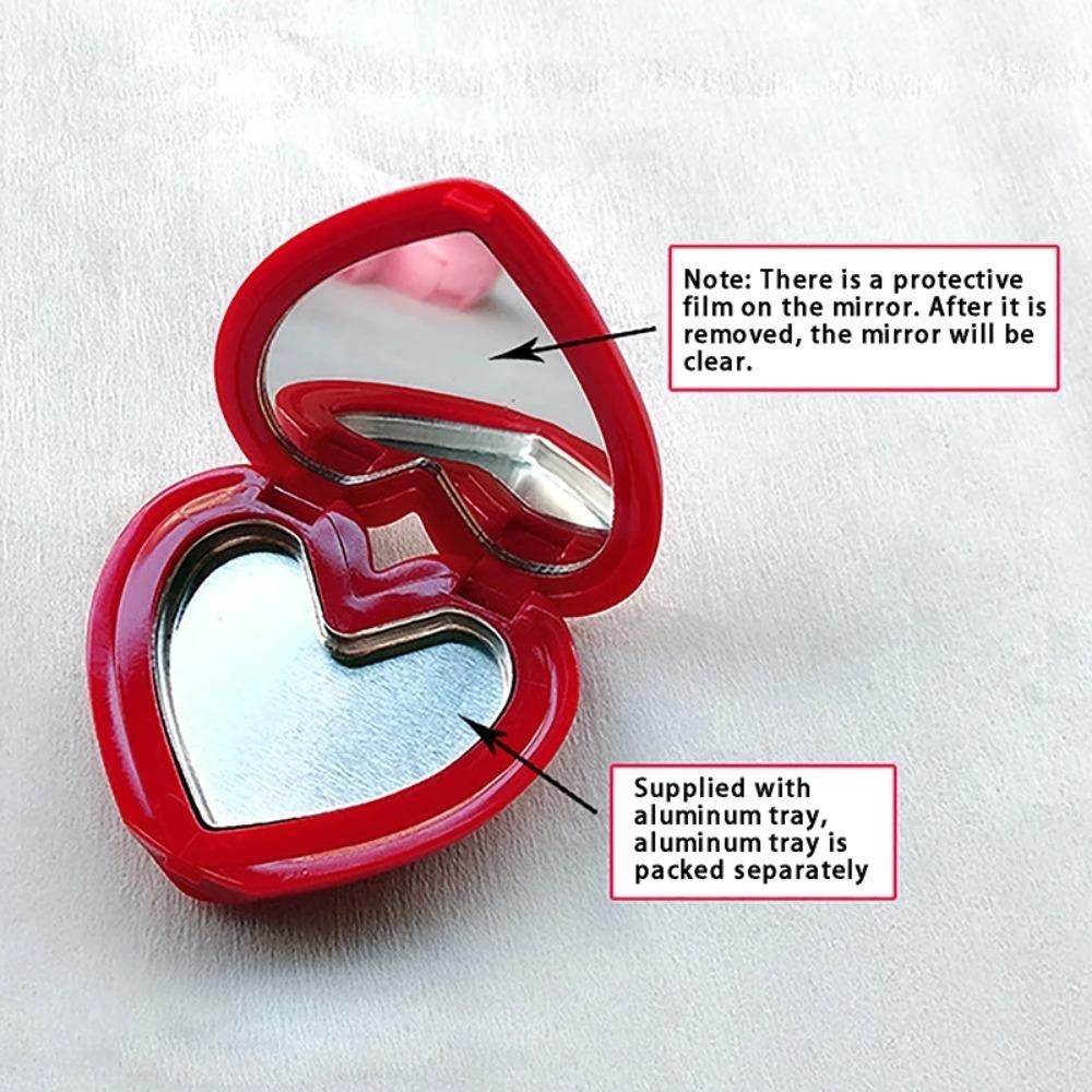 Zooming อายแชโดว์เปล่า 1 ชิ้น, รีฟิลด้วยกล่องลิปสติก Mirror Rouge, คุณภาพ Love Heart Shape พกพาสะดวกแบบรีฟิลแต่งหน้า Travel Dispenser