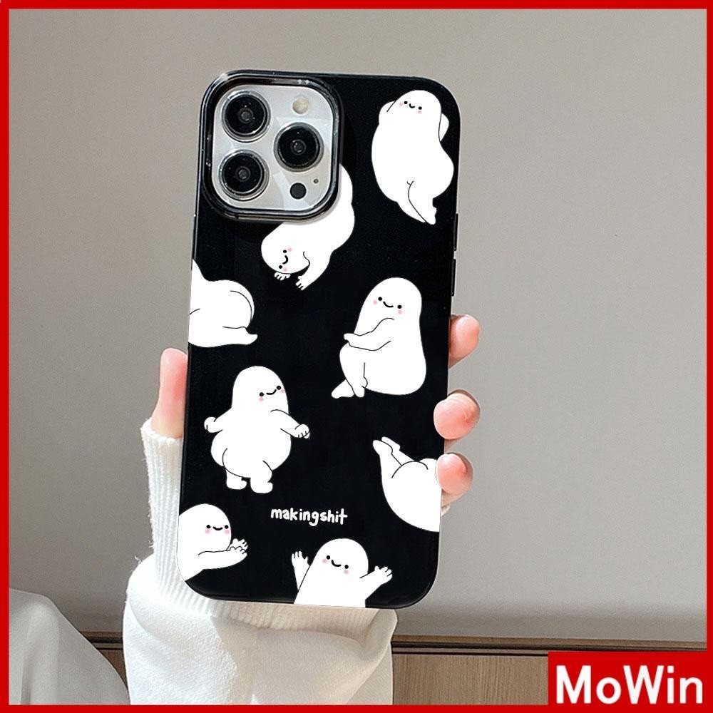 Mowin - เข้ากันได้สำหรับ 15 เคสไอโฟน11 เคส iphone 11 สำหรับ 14 Pro Max เคส iPhone สีดำเงา TPU เคสอ่อ
