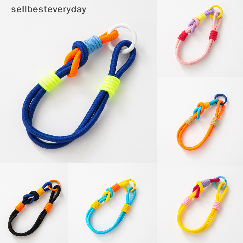 Seth สไตล ์ เชือกเส ้ นเล ็ กเรืองแสงสีสายโทรศัพท ์ กระเป ๋ าถักแถบ Keycord แขวนกางเกงอุปกรณ ์ เสริมพวงกุญแจเชือกข ้ อมือ Vary