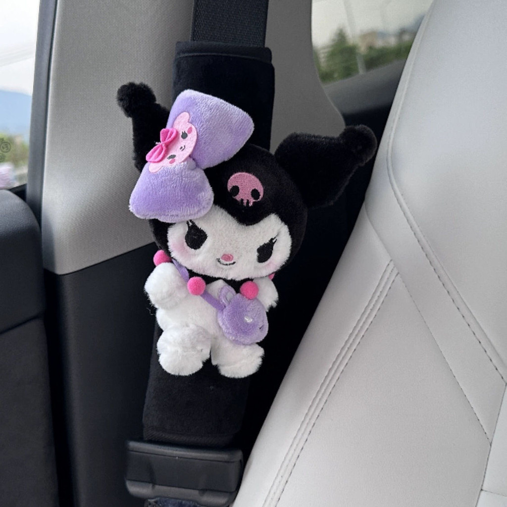 ผ ้ าคลุมเข ็ มขัดนิรภัยรถยนต ์ Sanrio Kuromi