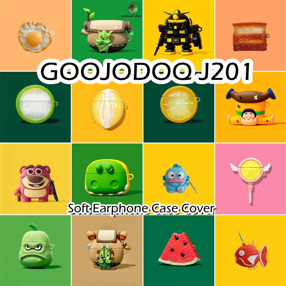 พร้อมส่ง! นําไปใช้กับ GOOJODOQ J201 เคส Case เคสหูฟัง การ์ตูนน้ําเย็น ซิลิโคนนุ่ม เคส เคสหูฟัง NO.4