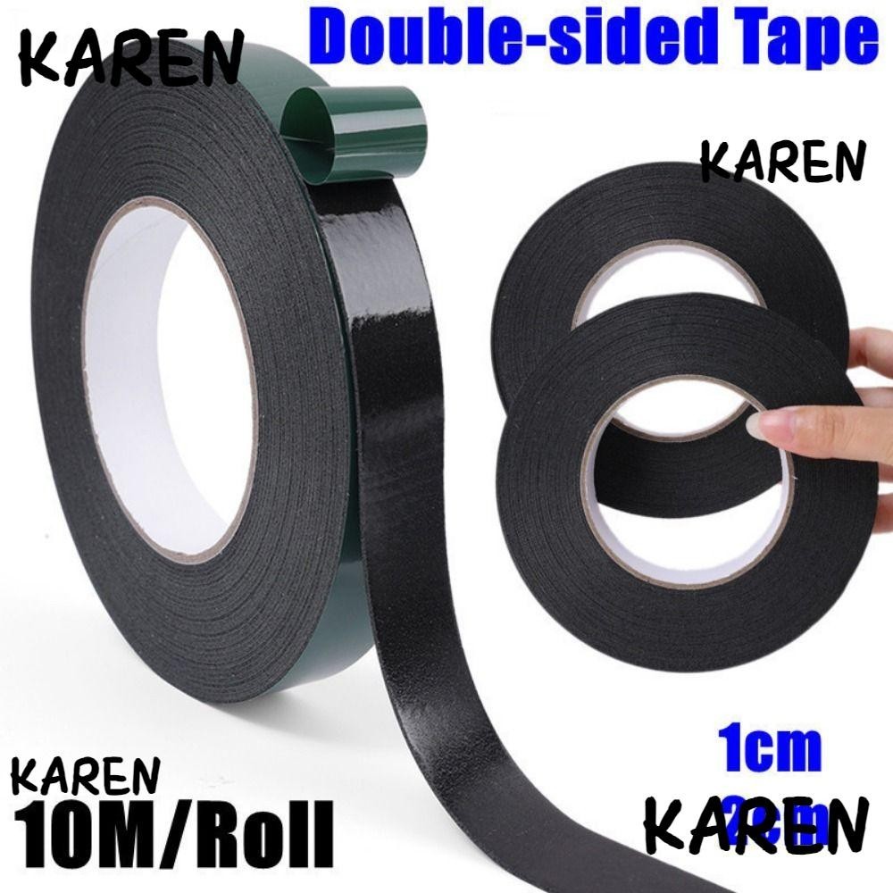 Karen 10M/ม้วนเทปสองหน้า,สีเขียวฟิล์มสีดําแถบฟองน้ําเทปโฟม PE,ทนทานมัลติฟังก์ชั่กาวที่แข็งแกร่ง10/20มิลลิเมตรความกว้างคงที่เทปวาง