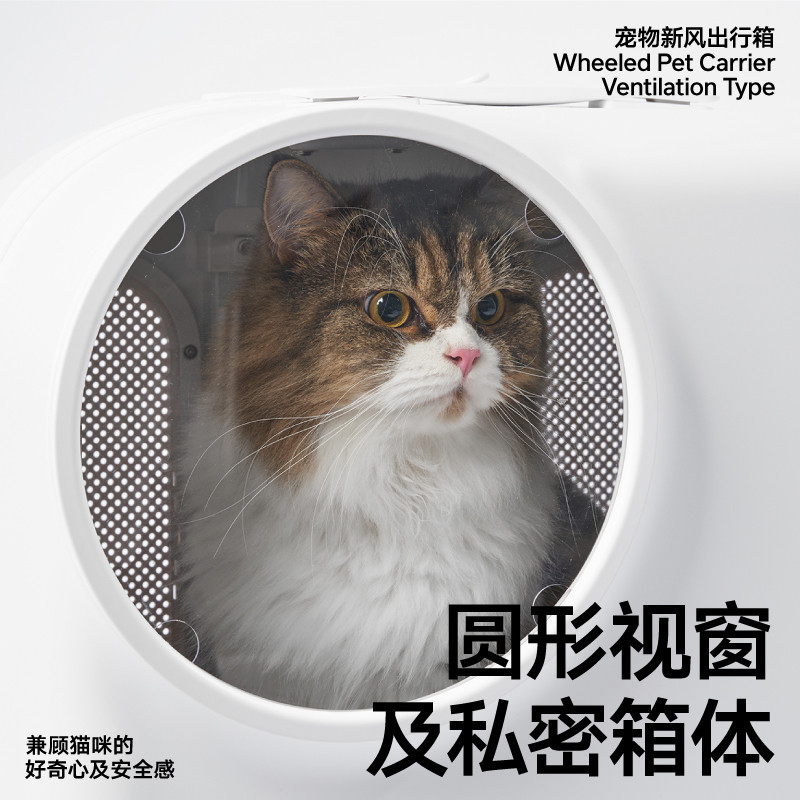 Pidan Pet New Style Outing Suitcase Cat Outing Portable Case Dog Large Trolley Case Portable Carrying Case - รูปที่ 2