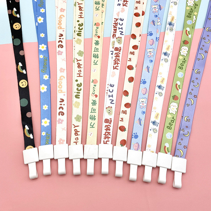 Back To School 29แบบสายคล้อง1.5ซม.สีสดทนเหงื่อ ผิวสัมผัสนุ่ม ถอดง่ายนักเรียน-พนักงาน2025 lanyard