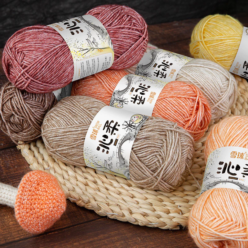 Gate Snowball Qinrou Yarn Ball สเปรย์เส้นด้าย diy Hand-Knitted ตุ๊กตาผ้าห่มอะคริลิคด้ายฝ้ายโครเชต์คลิปผม