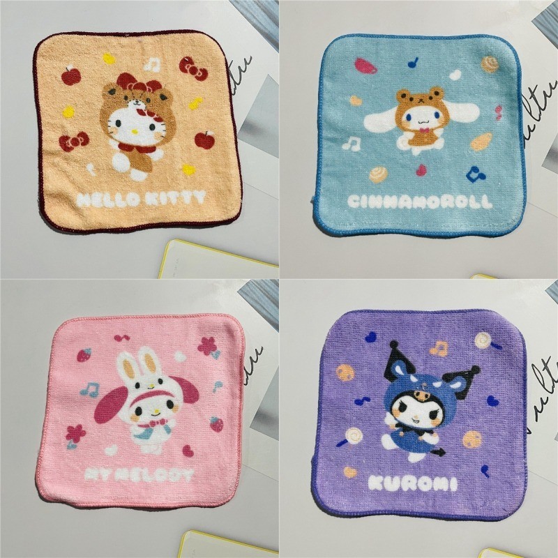 Kuromi ผ้าขนหนูน่ารักการ์ตูน Melody เด็กผู้หญิงและเด็ก Kawaii ล้างหน้ามือ Washcloth ของขวัญ