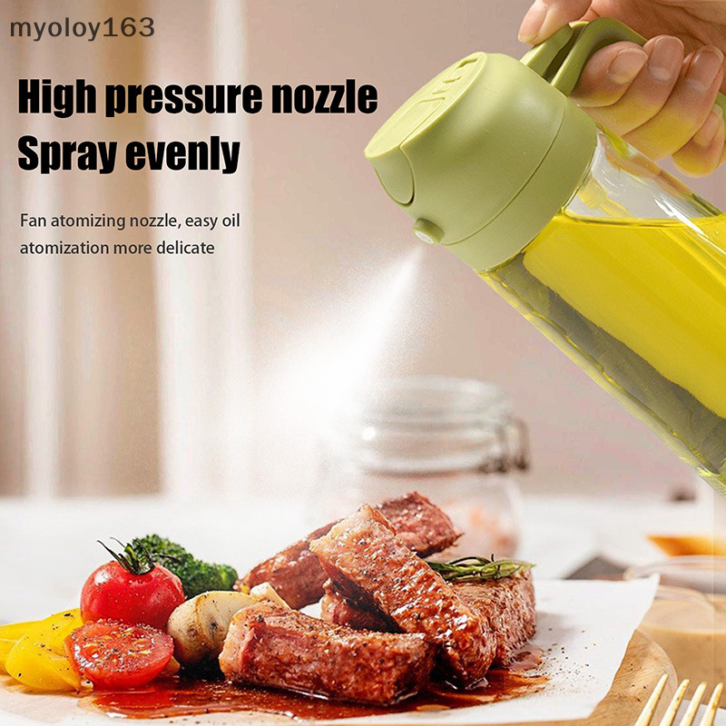 Myoloy 2 In 1 470ML พลาสติกน้ํามัน er ขวดน้ํามันขวดน้ํามัน Cruet BBQ ห้องครัวเบเกอรี่ Roasg Picnic เครื่องมือ TH