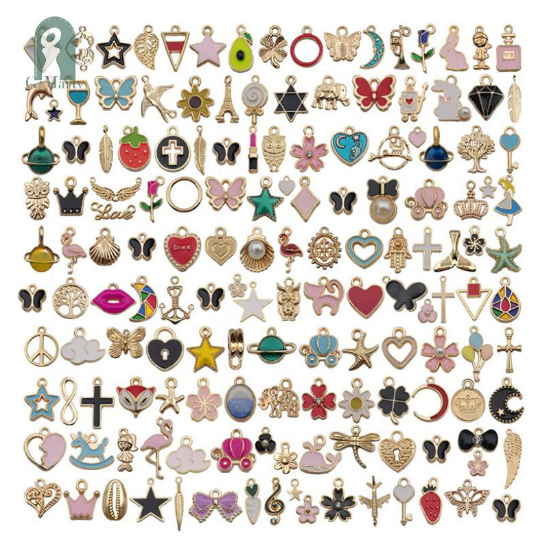 Ladyhome♥จี้รูปสัตว์ ดอกไม้ คละแบบ สําหรับทําเครื่องประดับ สร้อยข้อมือ DIY