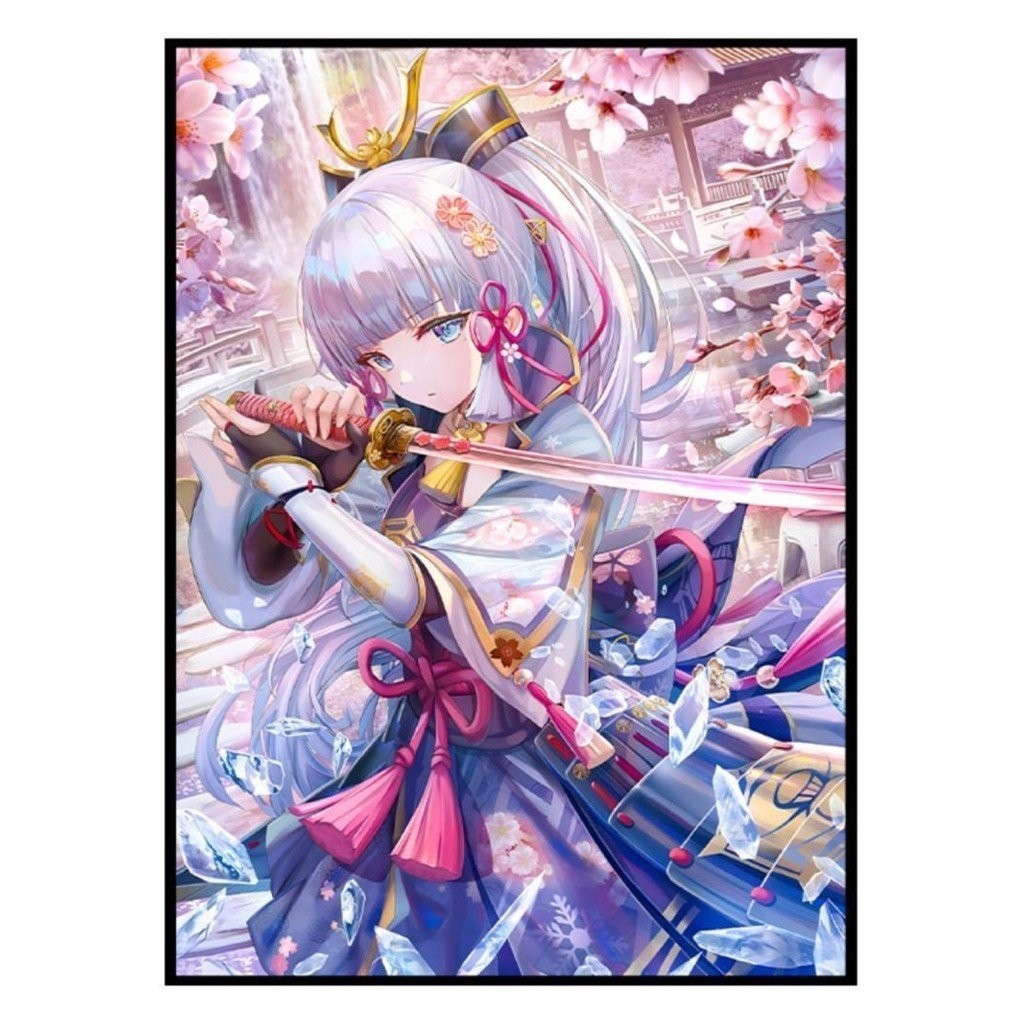 Yuanshen ผู้ถือบัตร PTCG ผู้ถือบัตรพระเจ้า Lilinghua แฟลชการ์ดป้องกันกรณี DTCG เวอร์ชั่นญี่ปุ่น 67x92 มม. 100 แผ่น ZNOX