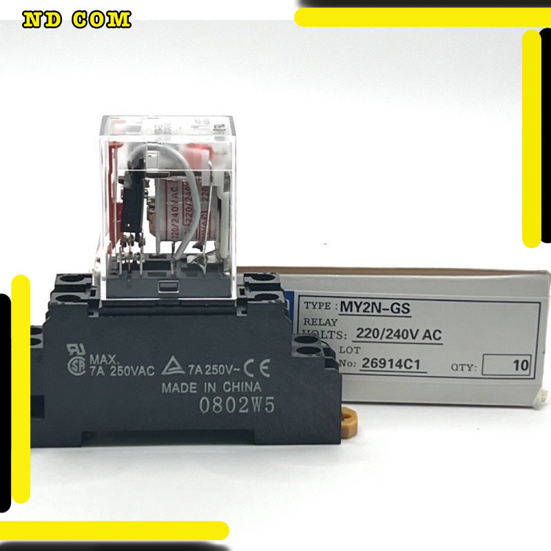 MY2N-GS  my2-gs 110vac 110ac. vac มีไฟ ของใหม่ ออกบิลได้ MY4GS  MY2GS