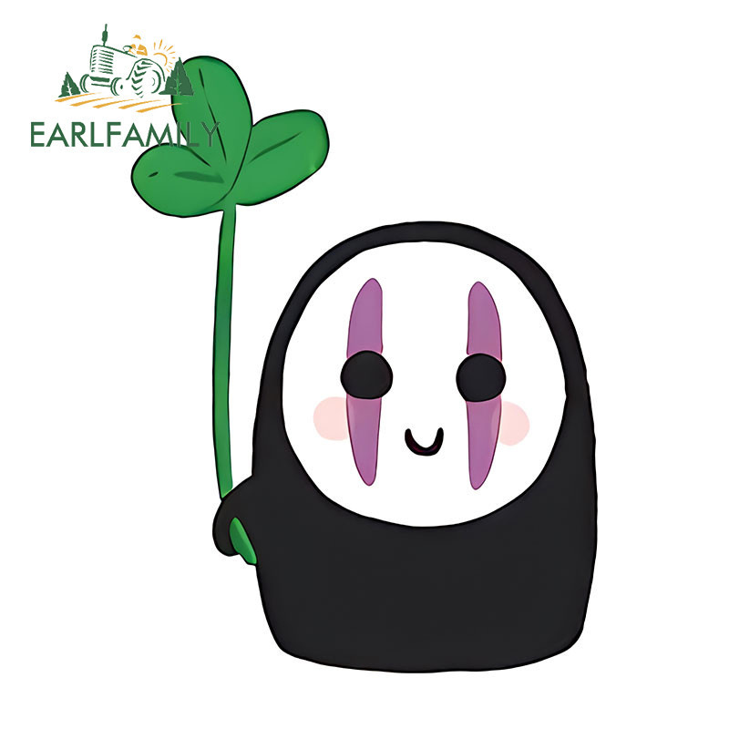 Earlfamily 13 ซม.ไม่มีFace Man Chibiรถสติกเกอร์Air Conditionerสเก็ตบอร์ดไวนิลครีมกันแดดJD Decal Creative Occlusion Scratchรถอุปกรณ์เสริม