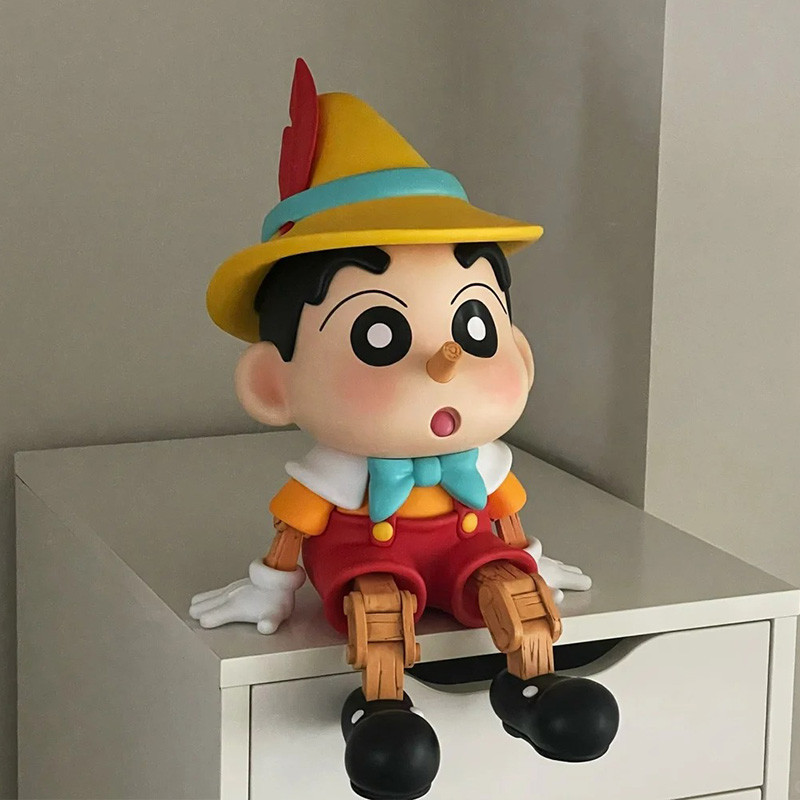 Pinocchio Crayon Shin-chan เครื่องประดับเดสก์ท็อปการ์ตูนสร้างสรรค์รถตกแต่งภายในของขวัญอุปกรณ์ตกแต่งห้องนอนบ้าน