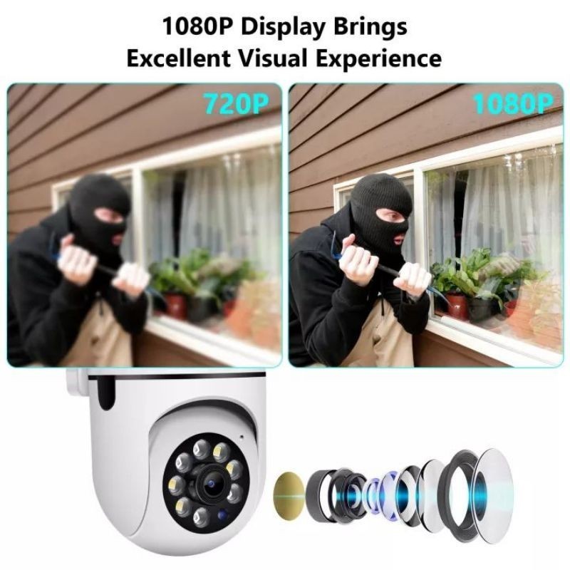 กล้องวงจรปิด V380wifi กล้องวงจรปิดไร้สาย กล้องipCCTV Camera การตรวจจับการเคลื่อนไหวกล้องวงจรปิดระยะไกล