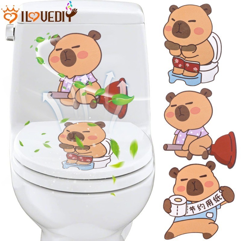 [ ที่โดดเด่น ] สติกเกอร์กําจัดกลิ่น คาปิบาระ - ตกแต่งตู้เสื้อผ้าห้องครัว - แผ่นระงับกลิ่นกายกลิ่น - กระดาษสักหลาดลดความชื้น - ห้องน้ํา อากาศ สด แปะ - กาวในตัว กันกลิ่น