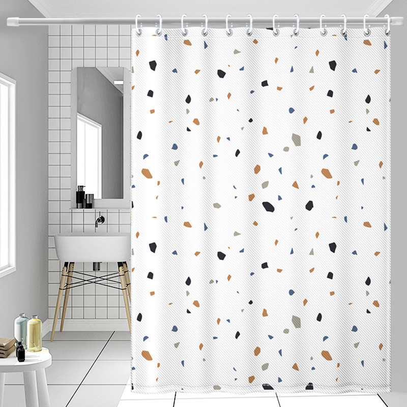 100กรัม/㎡หินขัด โพลีเอสเตอร์ผ้าโรคราน้ําค้างกันน้ําฉากกั้นม่านอาบน้ํา