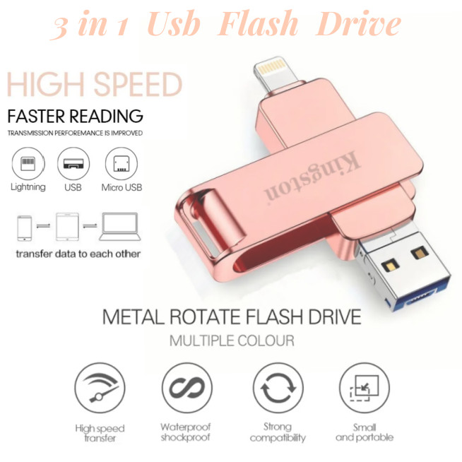 Ixpand Thumb Drive 3 ใน 1 Otg แฟลชไดรฟ์ 1TB Otg Pendrive 512GB Usb แฟลชไดรฟ์สําหรับ iPhone Otg Usb i