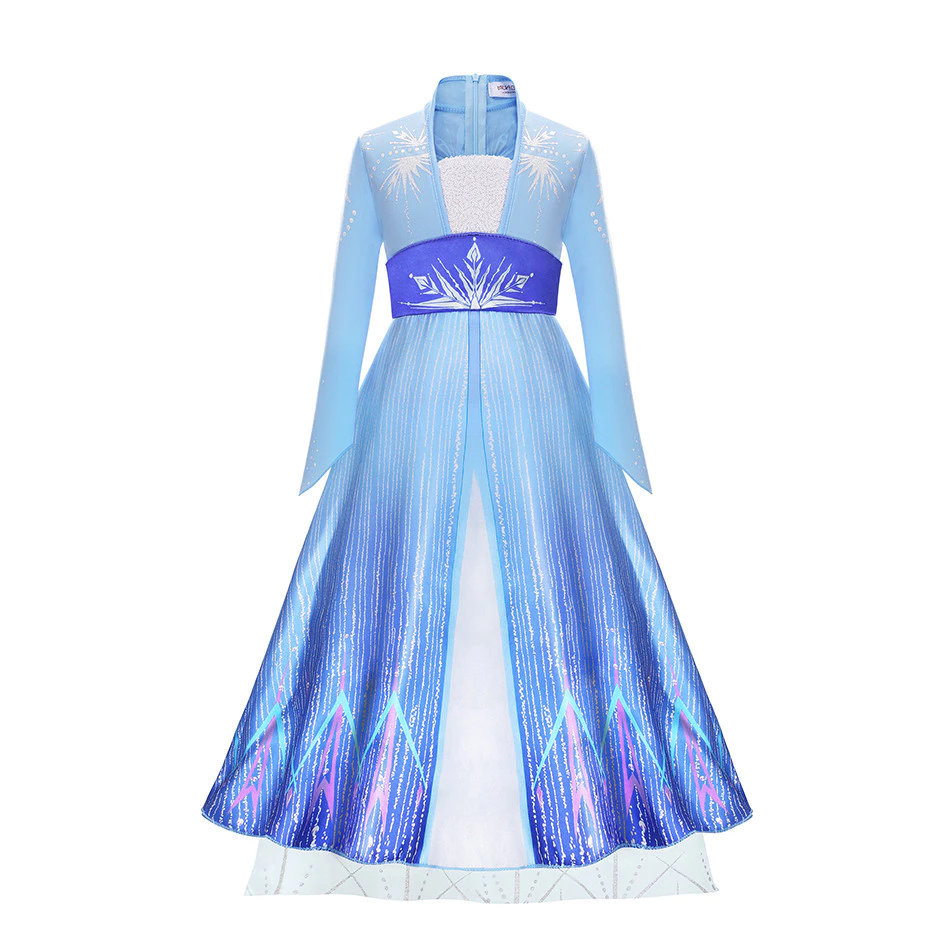 เด็กผู้หญิง Elsa Princess Dress Birthday Party คอสเพลย์เครื่องแต่งกาย Anna Princess Themed Dresses เสื้อผ้าฮาโลวีน thumbnail 7