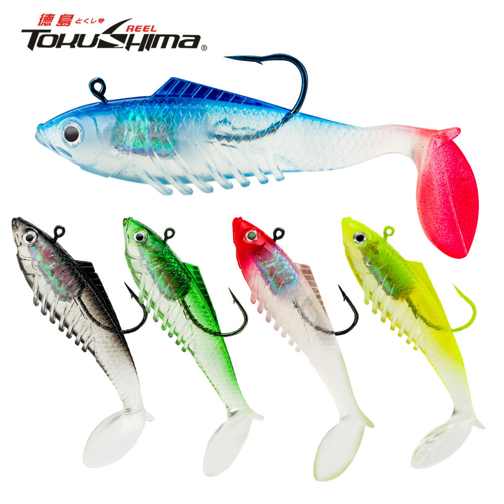 10 ซม./19g Pre-Rigged Jig เหยื่อนุ่มตะขอ Sharp Paddle Tail Sinking Swimbaits Weedless Bass Lures Shad Tadpole Lure พร้อม Spinner เหยื่อสําหรับตกปลาน้ําจืดน้ําเค็ม