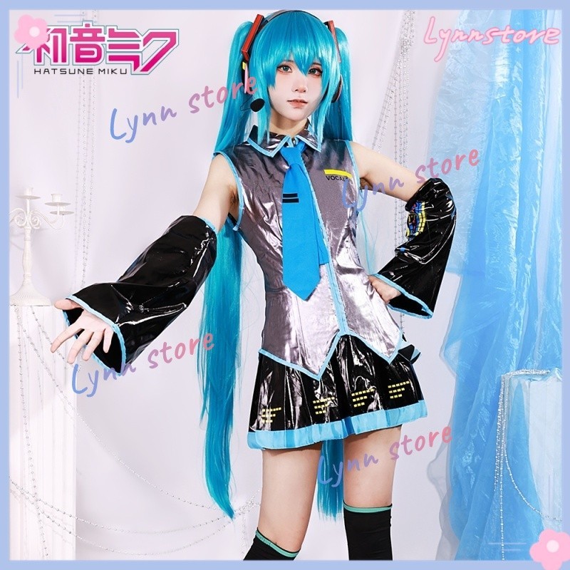 Hatsune MIKU คอสเพลย์อะนิเมะ MIKU ชุดวิกผมชุดผู้หญิงปาร์ตี้ฮาโลวีนบทบาทเล่นเสื้อผ้าชุด
