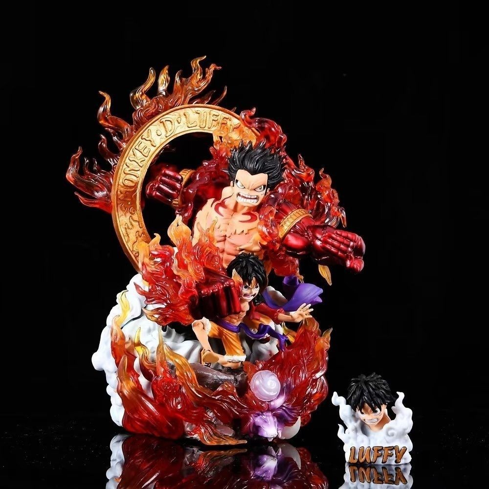 One Piece Three-speed Luffy Figure Four Emperor Straw Hat Nicar Luffy โมเดลอะนิเมะสองมิติ