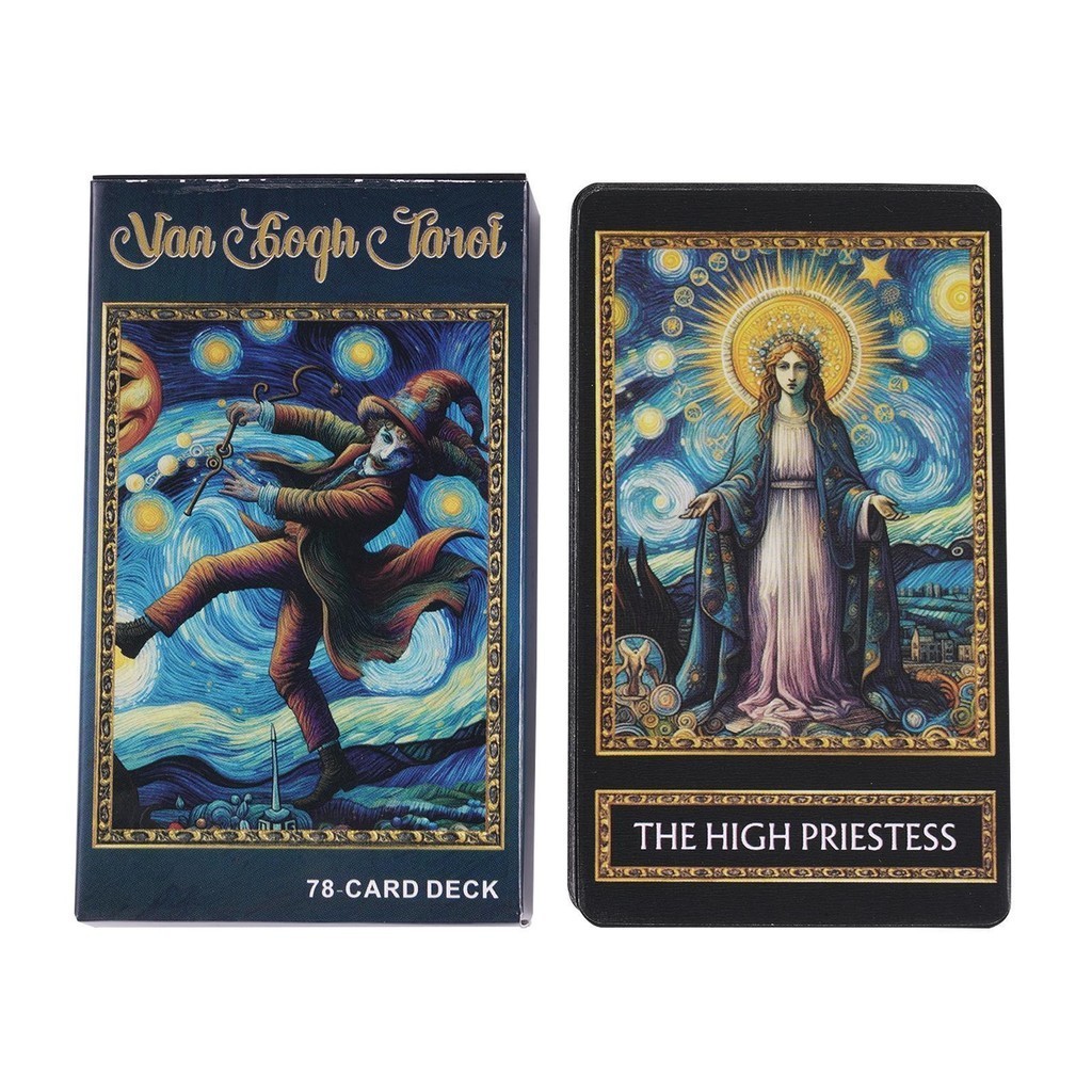 Van Gogh Tarot Oracle การ์ด Starry Space Tarot การ์ด Fortune บอกเกมกระดานการ์ด Divination เครื่องมือ verasath
