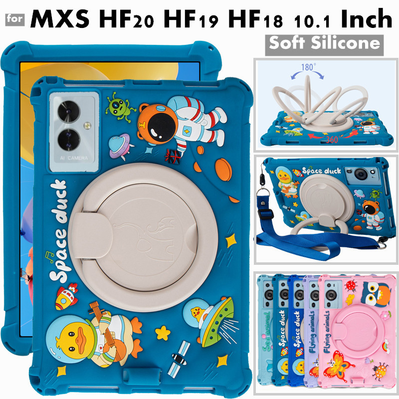 สําหรับ MXS SMART HF20 HF19 HF18 HF17 10.1 นิ้วหมุนได้ 360 องศาการ์ตูนน่ารักซิลิโคนกันกระแทกแขนป้องก